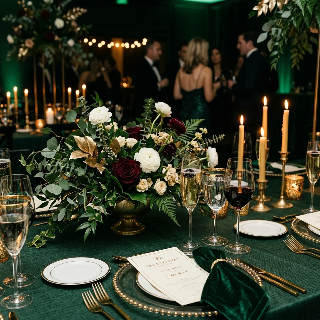 Premium corporate table setups and lighting details in Pune